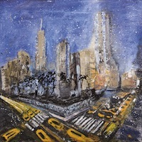 NY Traffic_Mixed Media,60x60,2014